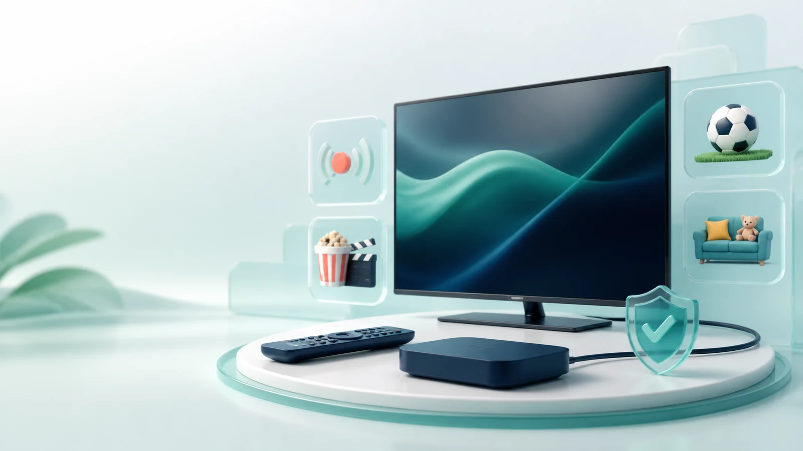 TV, fjärrkontroll och underhållning samlade i en modern 3D-miljö